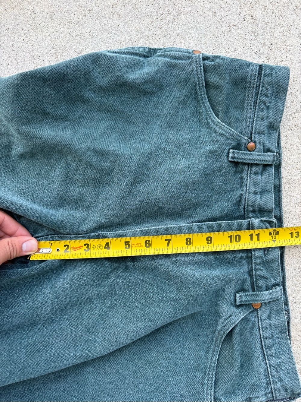 Vintage 90s Wrangler Cowboy Cut 13MWZKM Hunter Green Jeans Made in USA 32x33 - Picture 9 of 9